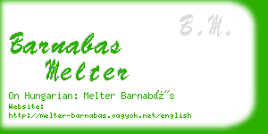 barnabas melter business card